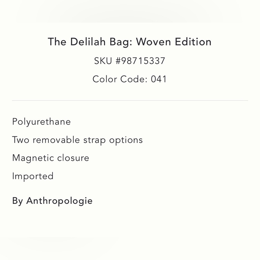 NWT new Anthropologie Delilah woven faux leather chain bag orange crossbody - Picture 4 of 17